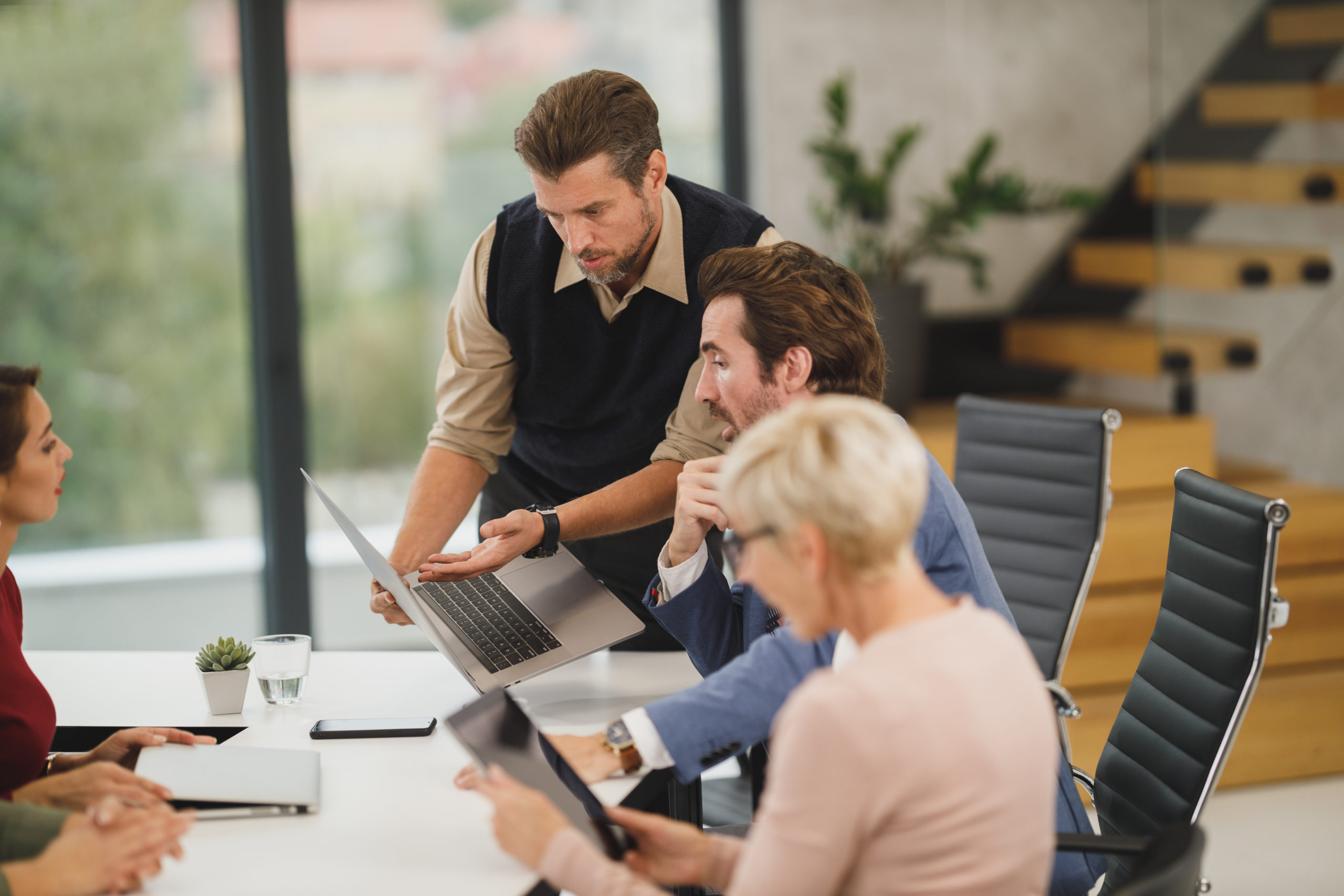 team meeting in a meeting room