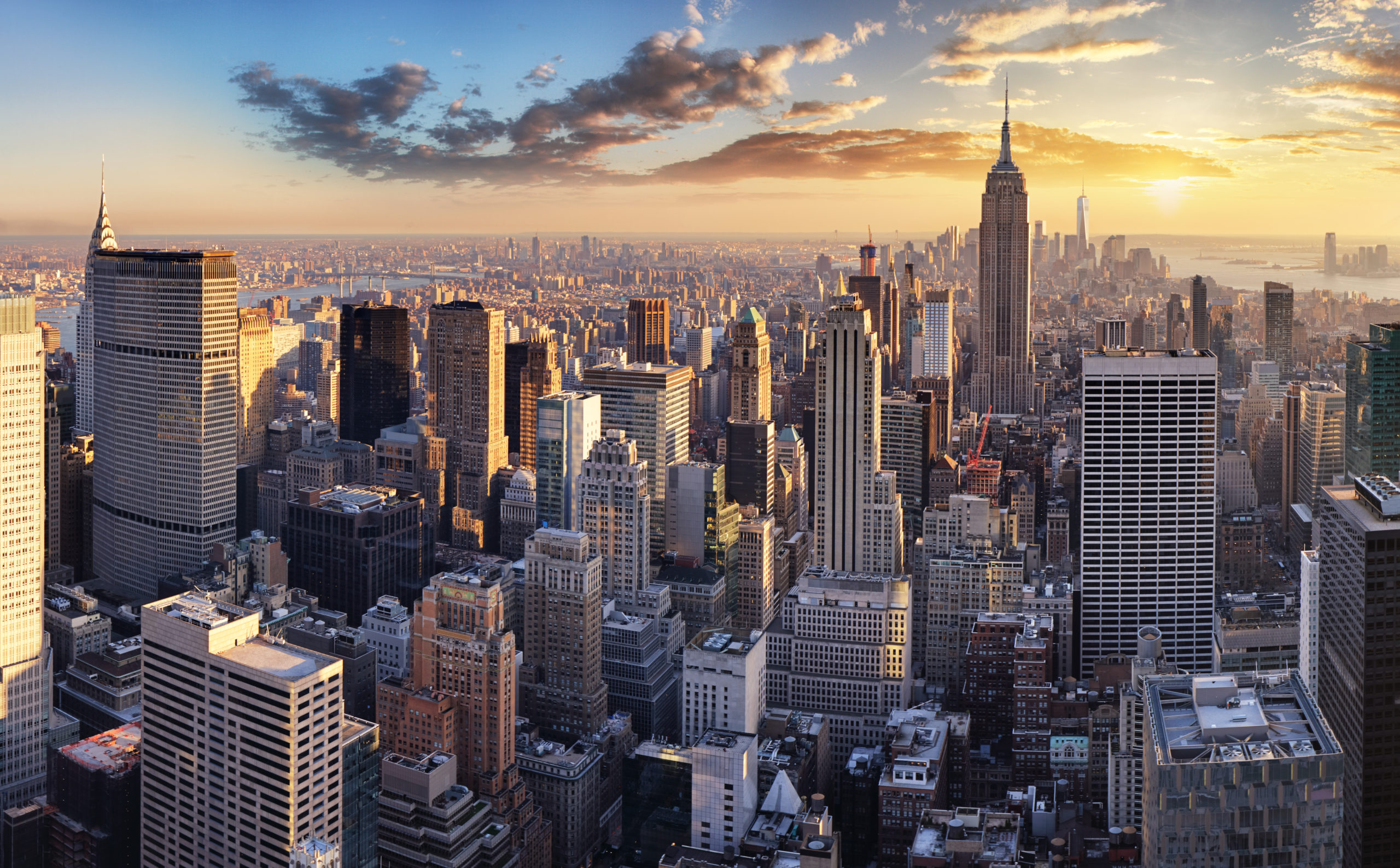 aerial view of new york city