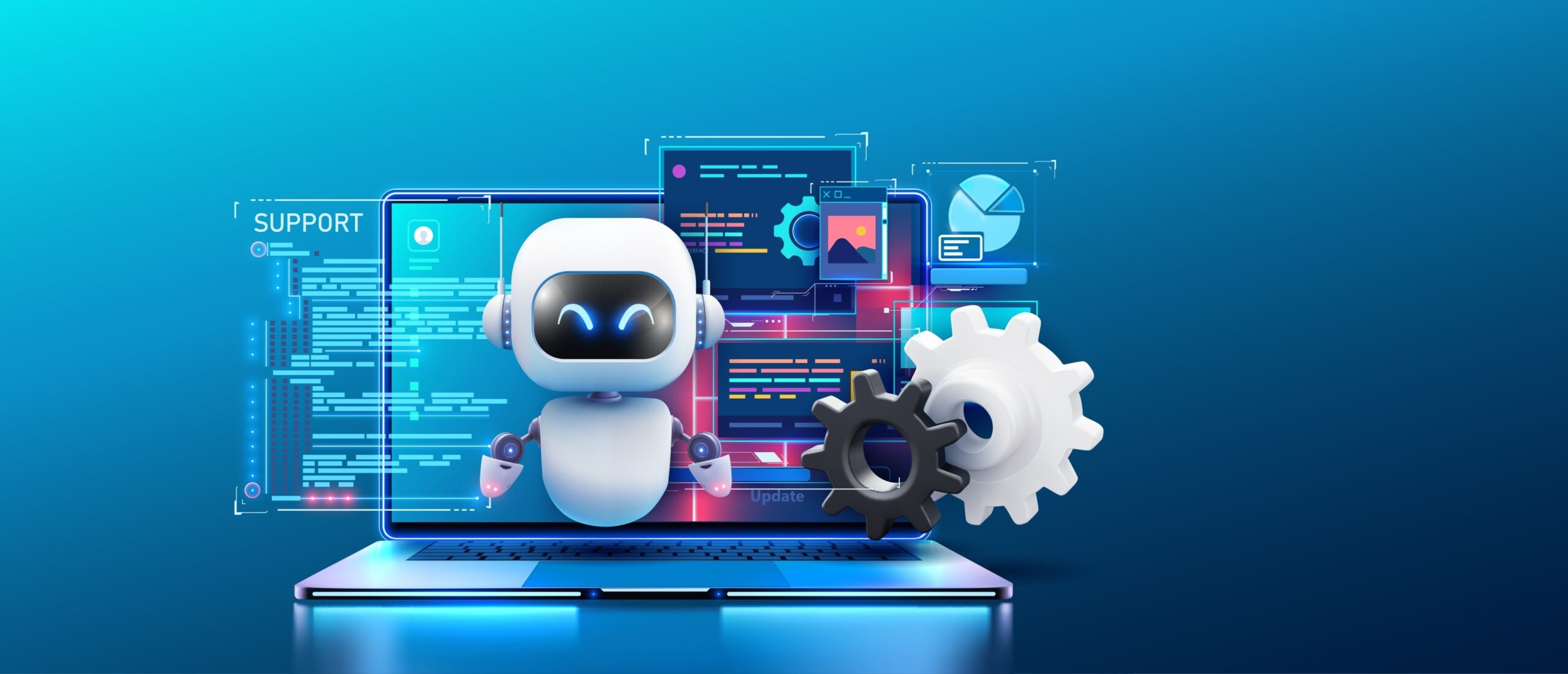 Agentic AI in action stock image